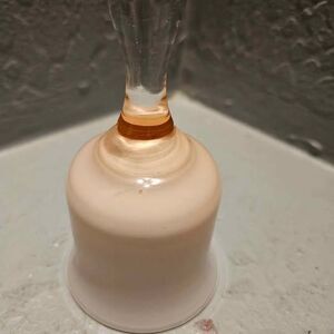 Glass Decorative Bell 'Fenton' Peach or Light Pink 4"